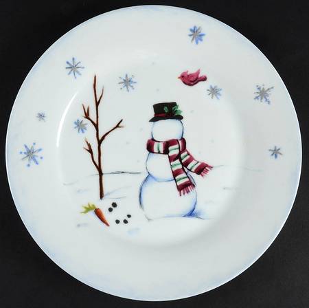 Building a Snowman Salad Plate