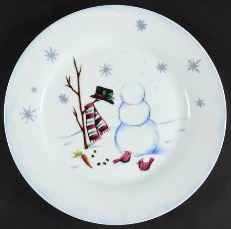 Building a Snowman Salad Plate