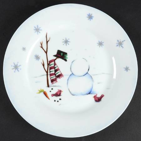 Building a Snowman Salad Plate