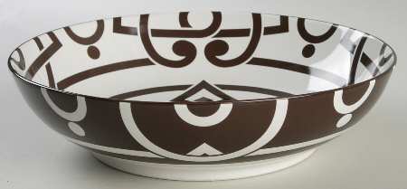 Pathways Chocolate 10" Round Vegetable Bowl
