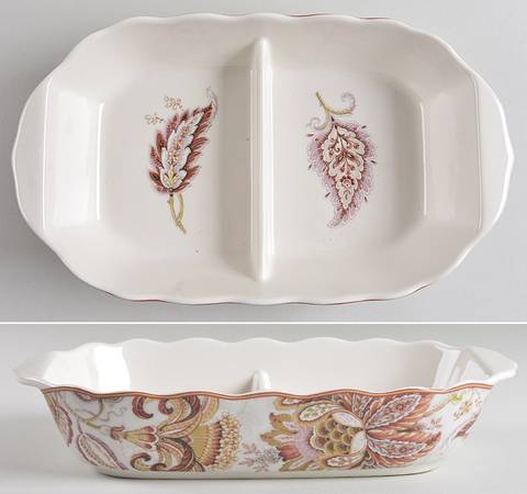 Taylor 11" Oval Divided Vegetable Bowl