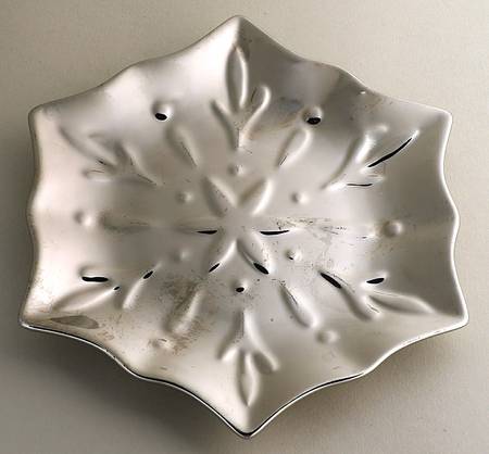 Silver Snowflake 7" Hexagonal Tray