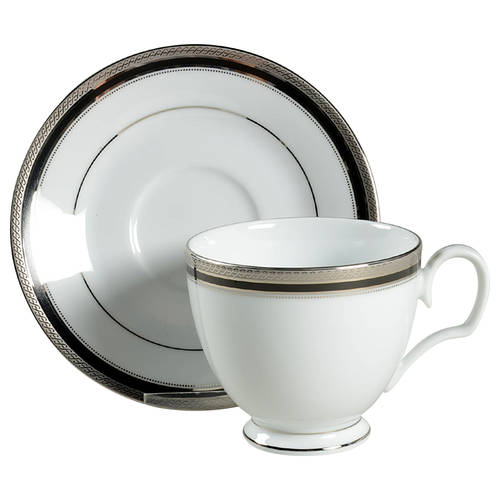 Austin Platinum Footed Cup & Saucer Set by Noritake