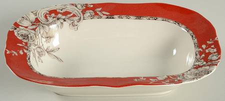 Hawthorne Brick Red 11" Oval Vegetable Bowl