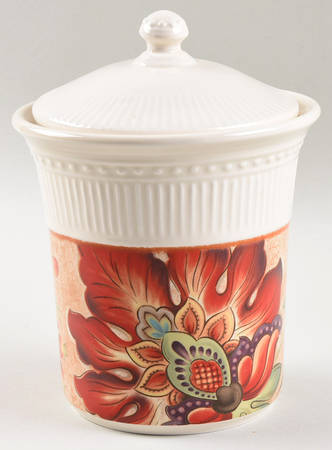 Majestic Floral Small Canister & Lid