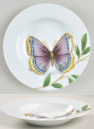 Butterfly Large Rim Soup Bowl