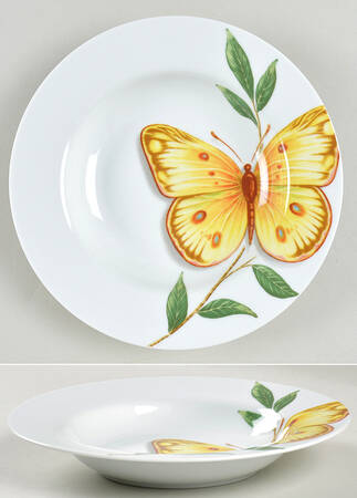 Butterfly Large Rim Soup Bowl