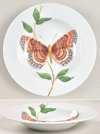 Butterfly Large Rim Soup Bowl