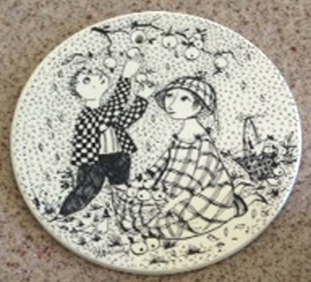 Midsummer Night's Dream Black Bread & Butter Plate
