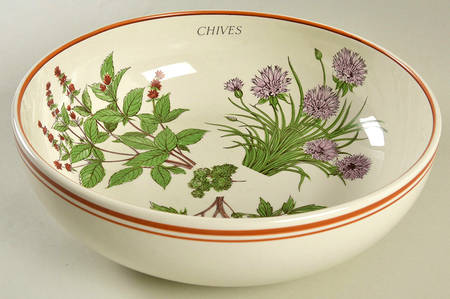 Herbs 10" Round Serving Bowl by Nelson Lebo