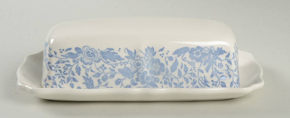 Chintz Cornflower Blue 1/4 Lb Covered Butter