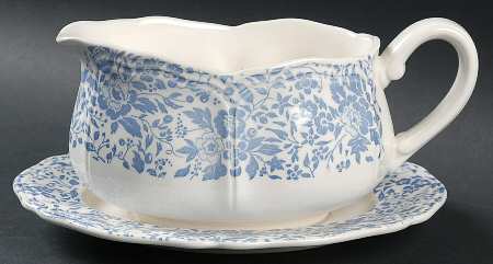 Chintz Cornflower Blue Gravy Boat & Underplate