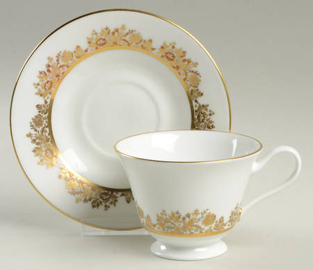 Golden Dawn Footed Cup & Saucer Set
