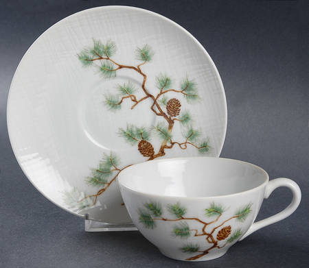 Rainier Pine Flat Cup & Saucer Set