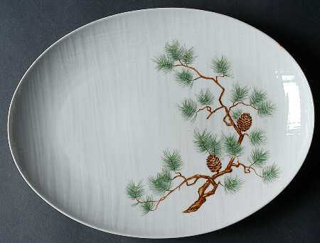 Rainier Pine 12" Oval Serving Platter