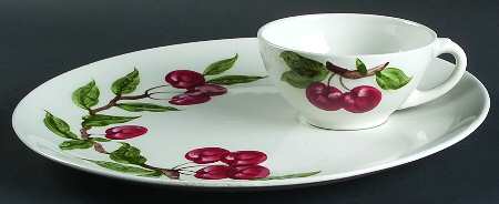 Cherry Snack Plate & Cup Set