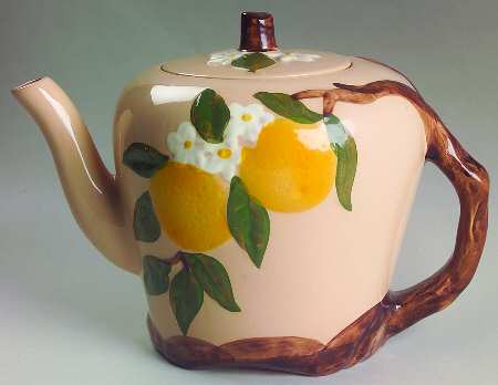 Orange Blossom Pinkish Beige Teapot & Lid by Orchard