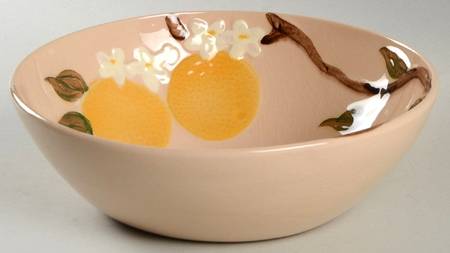Orange Blossom Pinkish Beige 8" Round Vegetable Bowl by Orchard