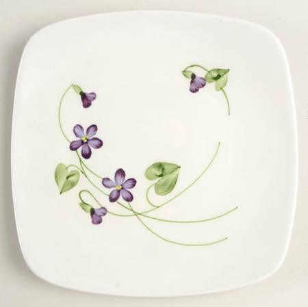Wood Violet Square Salad Plate