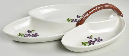 Wood Violet Square 3-Part Relish