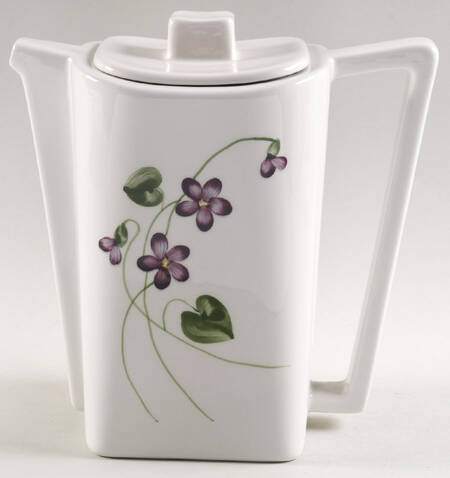 Wood Violet Square Coffee Pot & Lid
