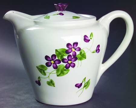 Wood Violet Square Teapot & Lid