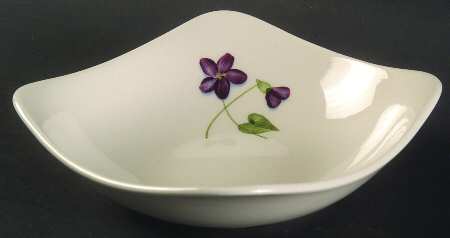 Wood Violet Square Coupe Cereal Bowl