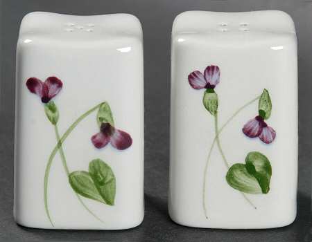 Wood Violet Square Salt & Pepper Set