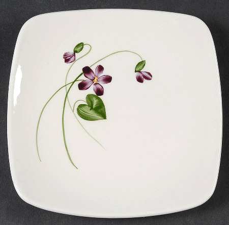 Wood Violet Square Bread & Butter Plate