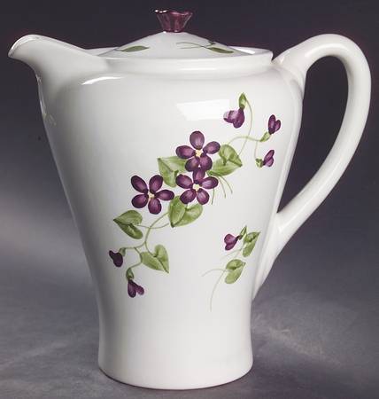 Wood Violet Square Coffee Pot & Lid