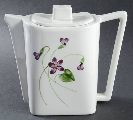 Wood Violet Square Teapot & Lid