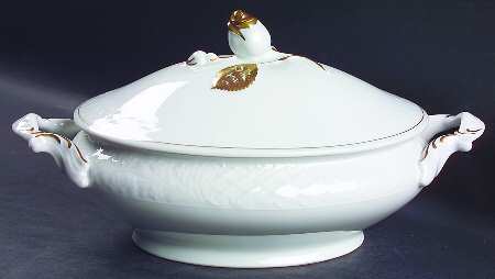 Dresden Gold Oval Covered Vegetable