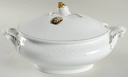 Dresden Gold Tureen &  Lid