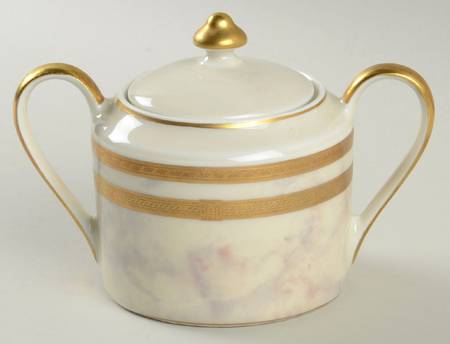 Ivory Travertine Sugar Bowl & Lid