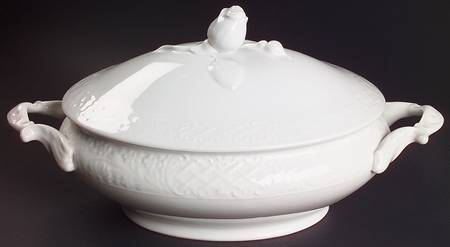 Old Dresden Oval Covered Vegetable