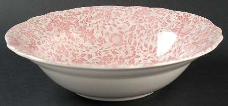 Chintz Dusty Rose 9" Round Vegetable Bowl