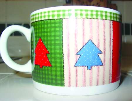 Christmas Quilt Flat Cup