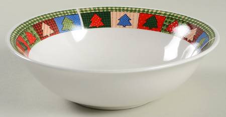 Christmas Quilt Coupe Cereal Bowl