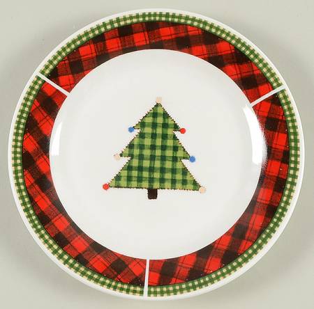 Christmas Quilt Bread & Butter Plate