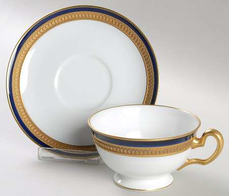 Royal Blue Footed Cup & Saucer Set