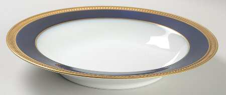 Royal Blue Rim Soup Bowl