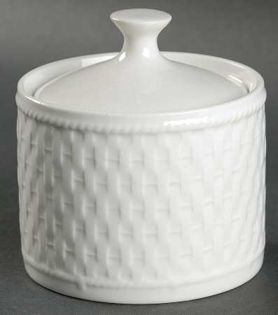Wicker Sugar Bowl & Lid