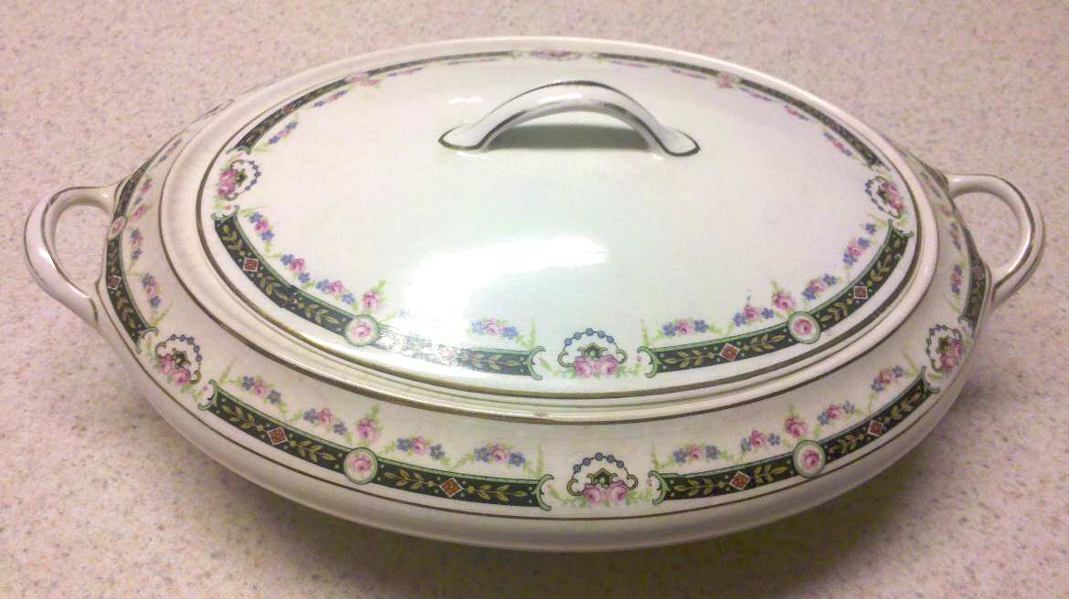 OWE20 Oval Covered Vegetable by Edward J Owen China