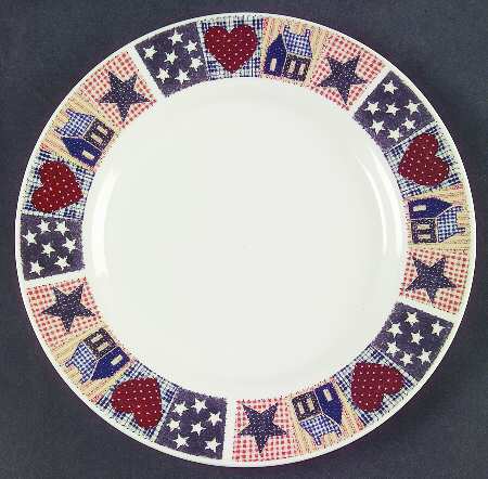 American Quilt Salad Plate