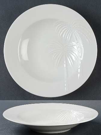 Palm Rim Soup Bowl by Old Time Pottery