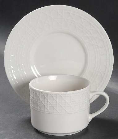 Hudson Flat Cup & Saucer Set by Oneida