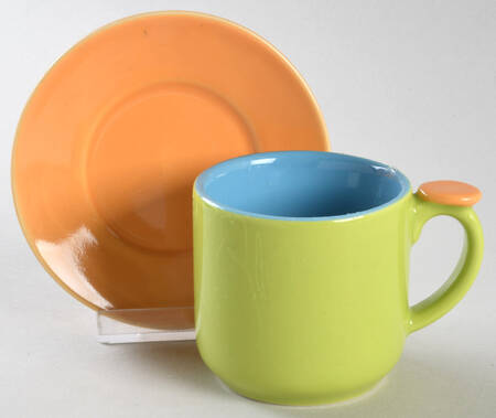 Hemisphere Flat Demitasse Cup & Saucer Set