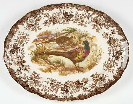 Game Series (Birds) 16" Oval Serving Platter