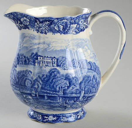 Thames River Scenes Blue 32 Oz Pitcher