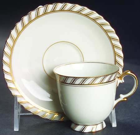 Jewel Footed Demitasse Cup & Saucer Set by Princess (Bavaria, Czech)